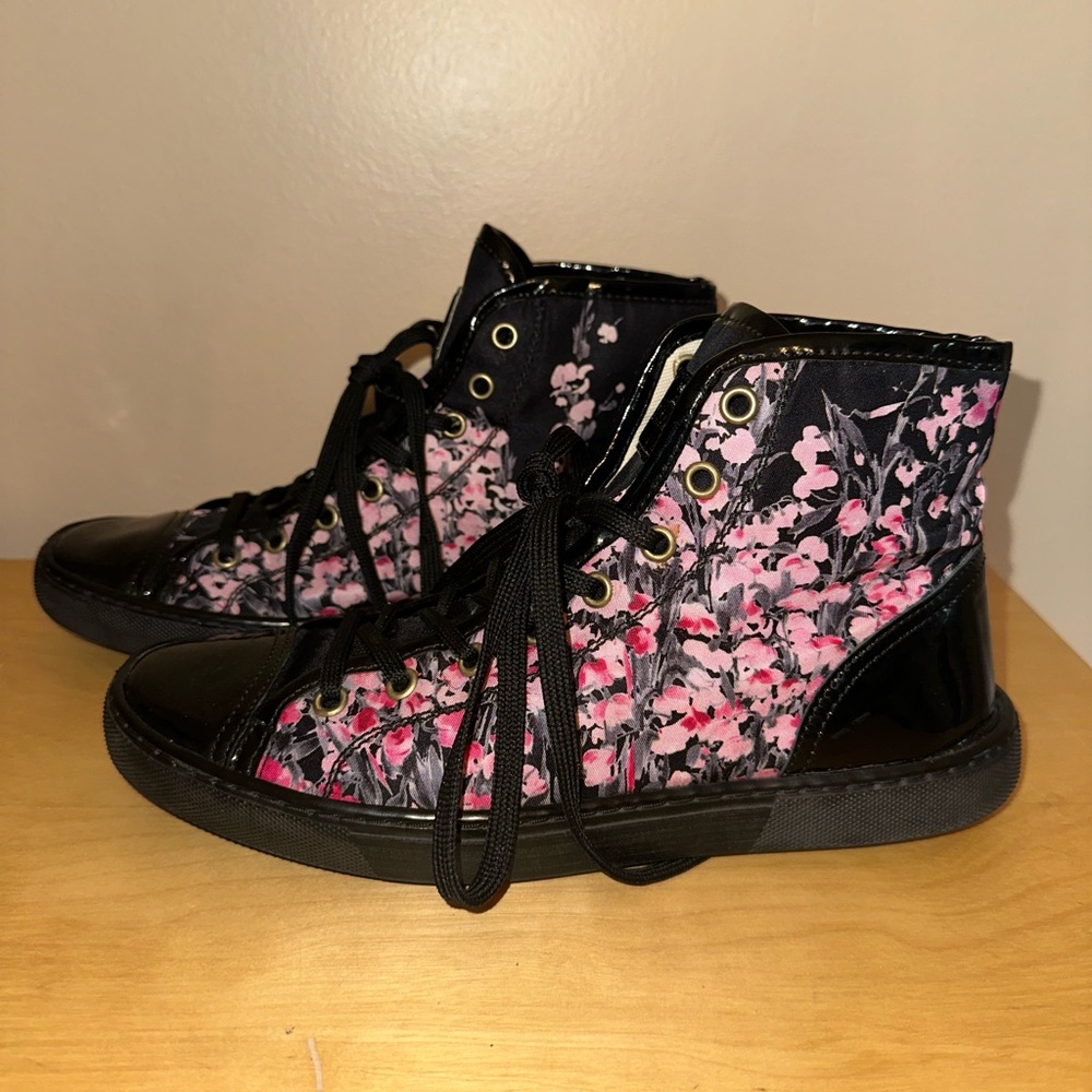 Red Valentino floral high top sneakers 7.5 women’s